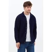 Tarz Cool Lacivert Düğme Detaylı Regular Fit Hırka Mat Lacivert Tarz Cool Lacivert Düğme Detaylı Regular Fit Hırka Mat Lacivert