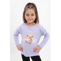 Toontoy Kids Toontoy Kız Çocuk Welcome Ayı Baskılı Tişört Mavi Toontoy Kids Toontoy Kız Çocuk Welcome Ayı Baskılı Tişört Mavi