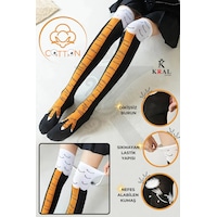 Kral Socks Kadın Dizüstü Çorap 1 Çift Diz Üstü Tavuk Bacağı Çorap Asorti̇ Kral Socks Kadın Dizüstü Çorap 1 Çift Diz Üstü Tavuk Bacağı Çorap Asorti̇