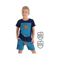 Alfabe Erkek Çocuk Yazlık Rahat T-shirt Şort Takım Alfabe Erkek Çocuk Yazlık Rahat T-shirt Şort Takım