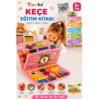 TİNEKE 3+ Yaş Keçe Eğitim Kitabı Montessori Eğitici Aktivite Oyuncağı Beceri ve Zeka Geliştirici Çocuk Kitabı 4 SAYFA PEMBE - İNG TİNEKE 3+ Yaş Keçe Eğitim Kitabı Montessori Eğitici Aktivite Oyuncağı Beceri ve Zeka Geliştirici Çocuk Kitabı 4 SAYFA PEMBE - İNG