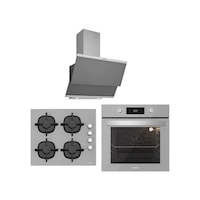 Silverline BO6502S02 - CS5343S01 - 3420 Classy 60 Gri Cam Ankastre Set Silverline BO6502S02 - CS5343S01 - 3420 Classy 60 Gri Cam Ankastre Set