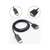 Displayport To Vga Display Port Vga Kablo 1.8M Displayport To Vga Display Port Vga Kablo 1.8M
