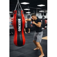 Spor Byfit Salon Tipi Özel Tasarım Mma Boks Torbası Kırmızı - Siyah Spor Byfit Salon Tipi Özel Tasarım Mma Boks Torbası Kırmızı - Siyah