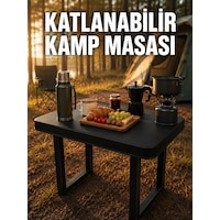 Katlanabilir Kamp Masası Taşınabilir Plastik Piknik Ve Bahçe Masası İçin Uygun - Lisinya Siyah Katlanabilir Kamp Masası Taşınabilir Plastik Piknik Ve Bahçe Masası İçin Uygun - Lisinya Siyah