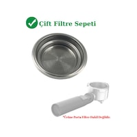 Arçelik Tem-9690 Uyumlu 51 Mm Çiftli Espresso Filtre Sepeti - Yedek Çelik Süzgeç Siyah - Gri Arçelik Tem-9690 Uyumlu 51 Mm Çiftli Espresso Filtre Sepeti - Yedek Çelik Süzgeç Siyah - Gri