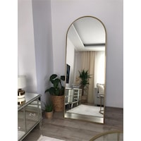 Effe Gold Metal Çerçeveli Oval Ayaklı Boy Aynası 180 X 70 Cm Effe Gold Metal Çerçeveli Oval Ayaklı Boy Aynası 180 X 70 Cm