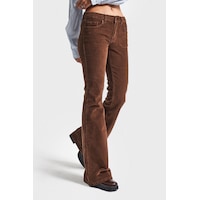 it's basic Kadın Açık Kahve 26w5-42 Flare Fit İnce Fitilli Velvet Esnek Kumaş Pantolon it's basic Kadın Açık Kahve 26w5-42 Flare Fit İnce Fitilli Velvet Esnek Kumaş Pantolon