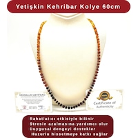 Sertifikalı Yetişkin Kehribar Kolye 60 Cm Unisex Çok Renkli Sertifikalı Yetişkin Kehribar Kolye 60 Cm Unisex Çok Renkli