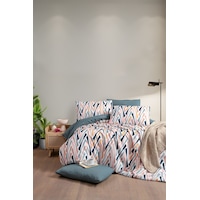 Mystory Home Lastikli Çarşaflı Çift Kişilik Nevresim Takımı Shap Petrol Yeşili Somon Petrol Yeşili - Somon Mystory Home Lastikli Çarşaflı Çift Kişilik Nevresim Takımı Shap Petrol Yeşili Somon Petrol Yeşili - Somon
