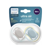 Philips Avent SCF349/01 Ultra Air Emzik 18 Ay+ 2li Erkek Çok Renkli Philips Avent SCF349/01 Ultra Air Emzik 18 Ay+ 2li Erkek Çok Renkli