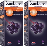 Sambucol Plus Kara Mürver Özütü C Vitamini Çinko 120 Ml 2 Adet