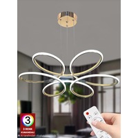 3 Renk Kumandalı Orkide Ledli Avize Büyük Salon Avizesi Rose Gold 3 Renk Kumandalı Orkide Ledli Avize Büyük Salon Avizesi Rose Gold