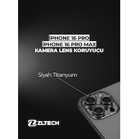 İphone 16pro/16promax Uyumlu Kamera Lens Koruyucu Siyah Titanyum İphone 16pro/16promax Uyumlu Kamera Lens Koruyucu Siyah Titanyum