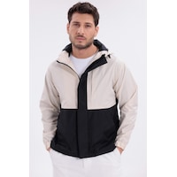 Erkek Kapüşonlu Fermuarlı Suya Dayanıklı Yağmurluk - Rüzgarlık-394 Taş - Siyah Erkek Kapüşonlu Fermuarlı Suya Dayanıklı Yağmurluk - Rüzgarlık-394 Taş - Siyah