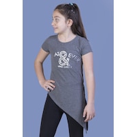Toontoy Kids Toontoy Kız Çocuk T-shirt What Baskı Antrasit Toontoy Kids Toontoy Kız Çocuk T-shirt What Baskı Antrasit