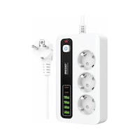 Akım Korumalı 4 Usb'li Ve 3 Type-c Li 3'lü Grup Priz 2 M Uzatma Kablosu Beyaz 1.5 M Akım Korumalı 4 Usb'li Ve 3 Type-c Li 3'lü Grup Priz 2 M Uzatma Kablosu Beyaz 1.5 M
