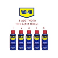 WD-40 Yağlayıcı ve Pas Sökücü Sprey 5 x 200 ML WD-40 Yağlayıcı ve Pas Sökücü Sprey 5 x 200 ML
