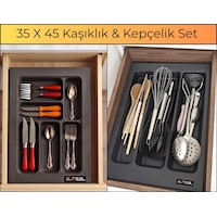 35x45 Cm. Antrasit Kaşıklık Ve Kepçelik 2'li Set 32x41 Cm'e Kadar Kesilebilir 35x45 Cm. Antrasit Kaşıklık Ve Kepçelik 2'li Set 32x41 Cm'e Kadar Kesilebilir