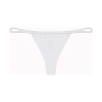 İpli Bantlı String Tek Bikini Alt Beyaz İpli Bantlı String Tek Bikini Alt Beyaz