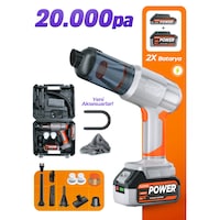 Auhma Ahv-21 20.000pa Şarjlı Araç Süpürgesi Ve Hava Üfleyici - Çift Bataryalı Profesyonel Set Gri Auhma Ahv-21 20.000pa Şarjlı Araç Süpürgesi Ve Hava Üfleyici - Çift Bataryalı Profesyonel Set Gri