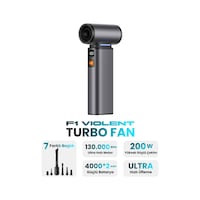F1 Violent Turbo Jet Fan 130000rpm Ultra Güçlü Motor Güçlü Vakum 4000mah Bataryalı Üflemeli F1 Violent Turbo Jet Fan 130000rpm Ultra Güçlü Motor Güçlü Vakum 4000mah Bataryalı Üflemeli
