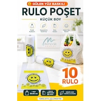 Gülenyüz Baskılı Rulo Poşet Küçük Boy 10 Rulo Hışır Atlet Poşet Market Manav Poşeti Gülenyüz Baskılı Rulo Poşet Küçük Boy 10 Rulo Hışır Atlet Poşet Market Manav Poşeti