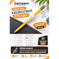 Okul Kalem Etiketi Kesilmiş Kalem Sticker Seti İsme Özel 288 Adet Okul Kalem Etiketi Kesilmiş Kalem Sticker Seti İsme Özel 288 Adet