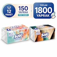 Solo Çek-Al Mendil 12 x 150'li Solo Çek-Al Mendil 12 x 150'li
