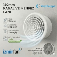 Circle 150 Bd 15 Lik Yuvarlak Sessiz Banyo Aspiratörü Klapeli 150 Mm Havalandırma Circle 150 Bd 15 Lik Yuvarlak Sessiz Banyo Aspiratörü Klapeli 150 Mm Havalandırma