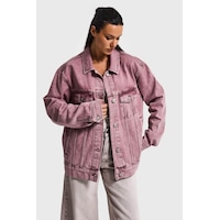 it's basic Kadın Lila 3s6-98 Oversize Özel Yıkamalı Bol Kesim Denim Ceket it's basic Kadın Lila 3s6-98 Oversize Özel Yıkamalı Bol Kesim Denim Ceket