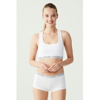 U.S. Polo Assn. Kadın Beyaz Sporcu Büstiyer Şort Set 65003 Beyaz U.S. Polo Assn. Kadın Beyaz Sporcu Büstiyer Şort Set 65003 Beyaz