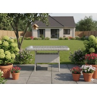 Gardenya Serisi Rattan Örgü Cam Tablalı Dikdörtgen Bahçe Ve Balkon Sehpası Açık Gri Gardenya Serisi Rattan Örgü Cam Tablalı Dikdörtgen Bahçe Ve Balkon Sehpası Açık Gri