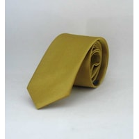 Gold Çocuk Boy Düz Renk Saten Kravat - Ck-35 Gold Çocuk Boy Düz Renk Saten Kravat - Ck-35