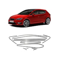 Seat Leon 12 Parça Paslanmaz Krom Cam Çerçeve Çıtası Seti 486136 Seat Leon 12 Parça Paslanmaz Krom Cam Çerçeve Çıtası Seti 486136