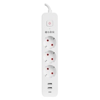 S-Link SPG03TC 1.5mt Akım Korumalı 3'lü Grup Priz 2 Usb +1 Type C Girişli