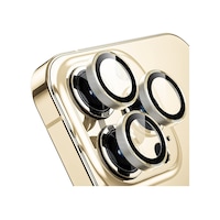 Buff Apple Uyumlu iPhone 13 Pro / 13 Pro Max Kamera Metal Lens Koruyucu Gold