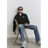 Mavi Siyah Erkek Sweatshirt M0s10208-900 Siyah Mavi Siyah Erkek Sweatshirt M0s10208-900 Siyah