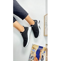 Günlük Unisex Sneaker Slip-on Nefes Alabilen Hafif Yürüyüş Bağcıksız Esnek Spor Ayakkabı 041f Siyah-beyaz Günlük Unisex Sneaker Slip-on Nefes Alabilen Hafif Yürüyüş Bağcıksız Esnek Spor Ayakkabı 041f Siyah-beyaz