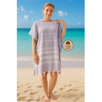 %100 Pamuk Yetişkin Peştemal Panço Bornoz Plaj Havlusu Lila L-xl Lila %100 Pamuk Yetişkin Peştemal Panço Bornoz Plaj Havlusu Lila L-xl Lila