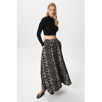 Ritnice Kadın Luna Bel Lastikli Cepli Gri Leopar Uzun Maxi Boy Etek Gri Leopar Gri Ritnice Kadın Luna Bel Lastikli Cepli Gri Leopar Uzun Maxi Boy Etek Gri Leopar Gri