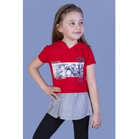 Toontoy Kids Toontoy Kız Çocuk Eteği Ve Kapüşonu Garnili Tişört Kırmızı Toontoy Kids Toontoy Kız Çocuk Eteği Ve Kapüşonu Garnili Tişört Kırmızı