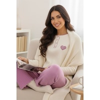 Siyah İnci Örme İnterlok Pijama Takım25226009 Pembe Siyah İnci Örme İnterlok Pijama Takım25226009 Pembe