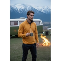 Buratti Slim Fit Anti-Pilling Tüylenme Yapmayan Bato Yaka Kışlık Şardonlu Erkek Polar 5906001 Hardal Buratti Slim Fit Anti-Pilling Tüylenme Yapmayan Bato Yaka Kışlık Şardonlu Erkek Polar 5906001 Hardal
