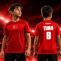 Bk Gift Kişiye Özel İsimli Ve Numaralı Türkiye Milli Takım Erkek Çocuk Forması - Tek Yürek Milli Takım Ruhu Kırmızı Bk Gift Kişiye Özel İsimli Ve Numaralı Türkiye Milli Takım Erkek Çocuk Forması - Tek Yürek Milli Takım Ruhu Kırmızı