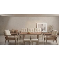 Olivia Metal Bahçe Balkon Teras Koltuk Takımı 3+1+1+ Masa +2 Adet Puf Krem Olivia Metal Bahçe Balkon Teras Koltuk Takımı 3+1+1+ Masa +2 Adet Puf Krem