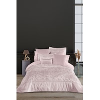 Elart Roseline Çift Kişilik Yatak Örtüsü Seti 270x260 Cm Pudra Elart Roseline Çift Kişilik Yatak Örtüsü Seti 270x260 Cm Pudra