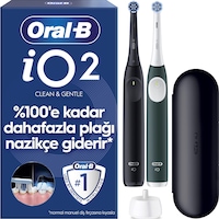 Oral-b İo2 Şarjlı/elektrikli Diş Fırçası, 2'li Set, Siyah & Orman Yeşili, 2 Fırça Başlığı, Seyahat Kabı Oral-b İo2 Şarjlı/elektrikli Diş Fırçası, 2'li Set, Siyah & Orman Yeşili, 2 Fırça Başlığı, Seyahat Kabı