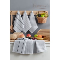 Formeya Sophia 6'lı 30x50 Cm Mutfak Havlusu Seti Açık Gri Formeya Sophia 6'lı 30x50 Cm Mutfak Havlusu Seti Açık Gri