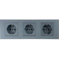 Ovivo Grano Füme Üçlü Set Topraklı Priz + Topraklı Priz + Topraklı Priz Ovivo Grano Füme Üçlü Set Topraklı Priz + Topraklı Priz + Topraklı Priz